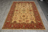 Load image into Gallery viewer, 6 x 9 New Zigler Agra Hand-Knotted Rug Nautral Wool Light Beige Gold #PIX-15593