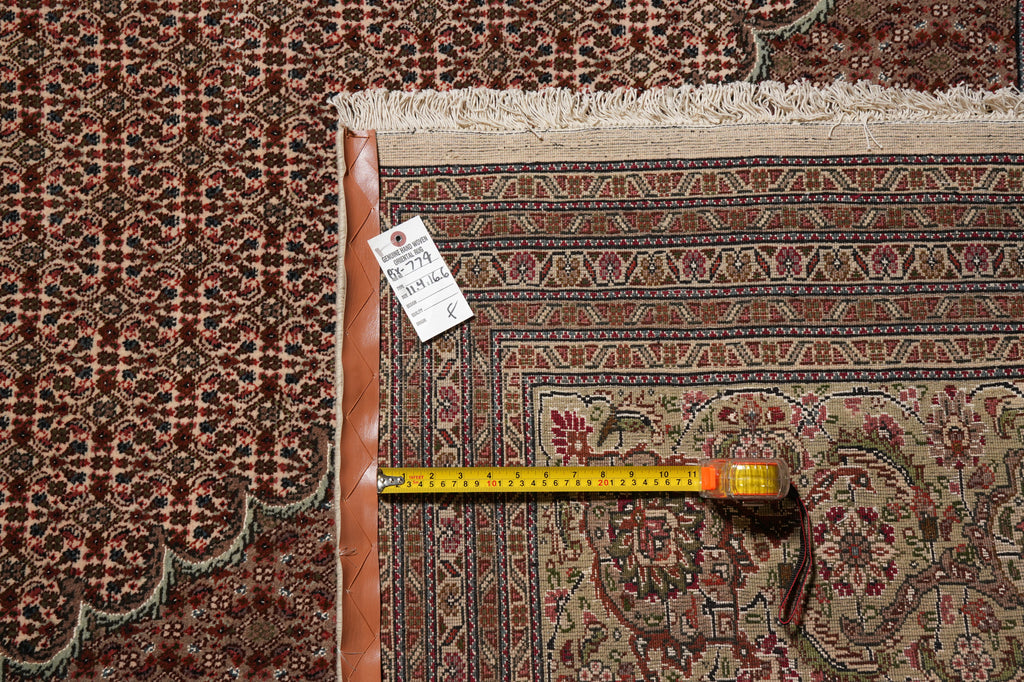 11.4 x 16.6 Authentic Persian Tabriz Mahi Rug Wool and Silk 400 Kpsi Iran Sale #PIX-779