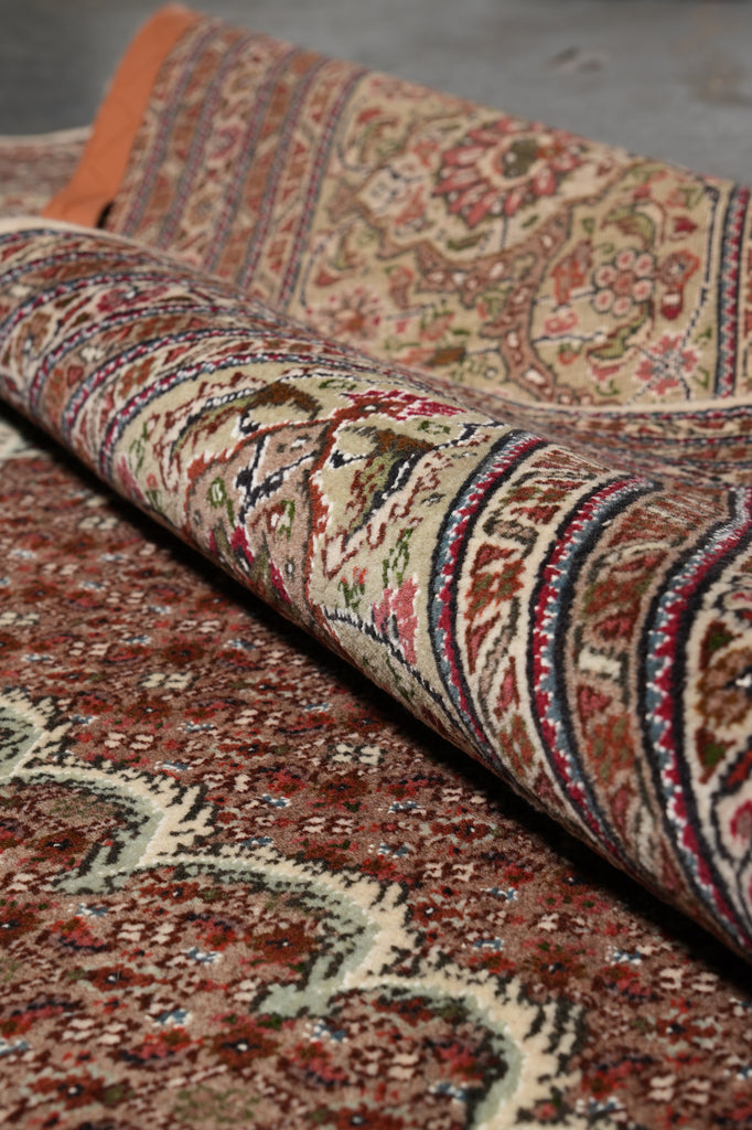 11.4 x 16.6 Authentic Persian Tabriz Mahi Rug Wool and Silk 400 Kpsi Iran Sale #PIX-779