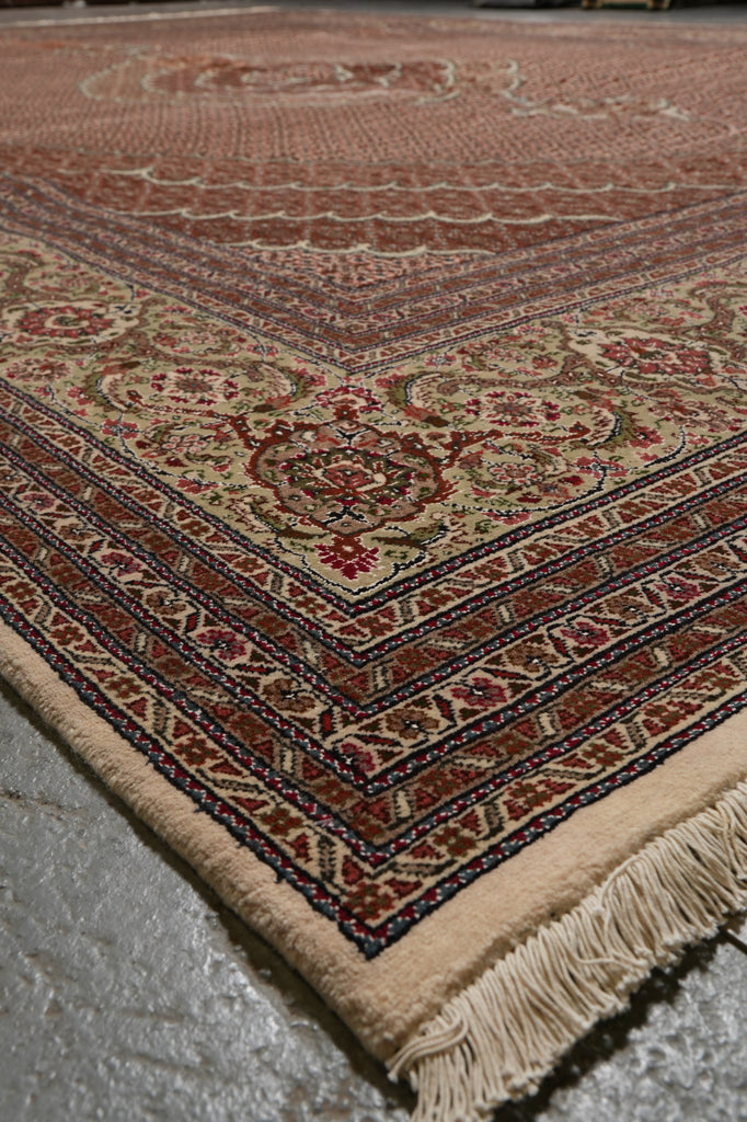 11.4 x 16.6 Authentic Persian Tabriz Mahi Rug Wool and Silk 400 Kpsi Iran Sale #PIX-779