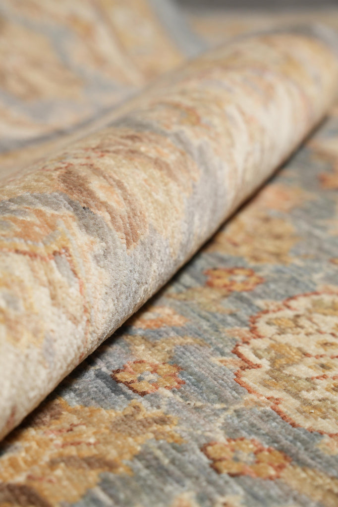 9.2 x 11.8 Detailed Neutral Chobi Peshawar Rug #F-4259