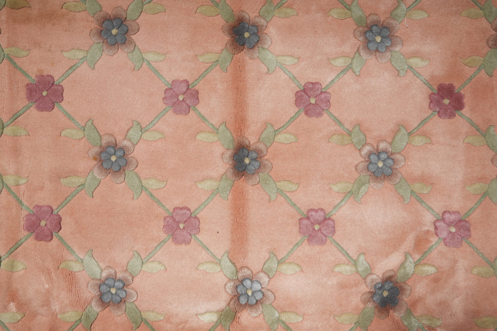 8 x 11.3 Estate Chinese Handmade Wool Rug Transitional #F-6906
