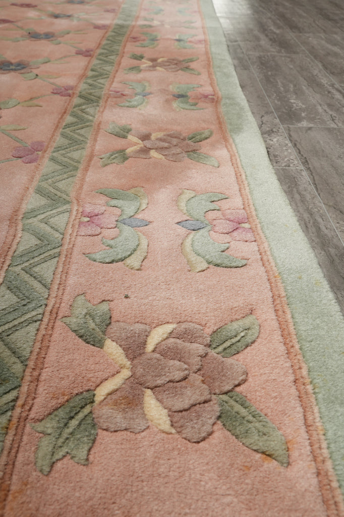 8 x 11.3 Estate Chinese Handmade Wool Rug Transitional #F-6906