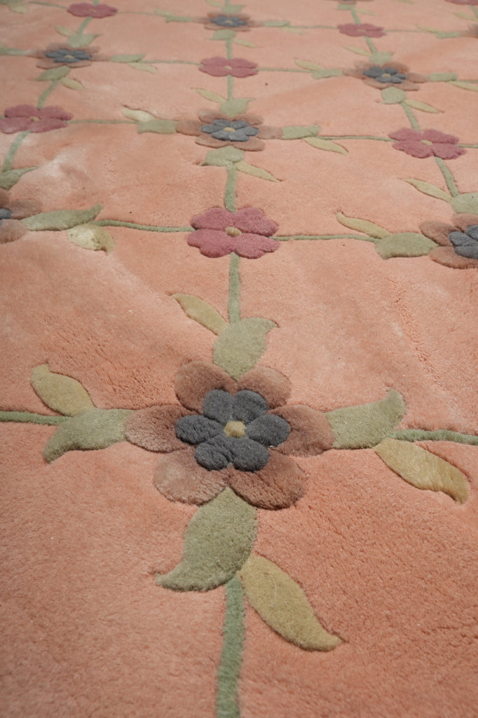 8 x 11.3 Estate Chinese Handmade Wool Rug Transitional #F-6906