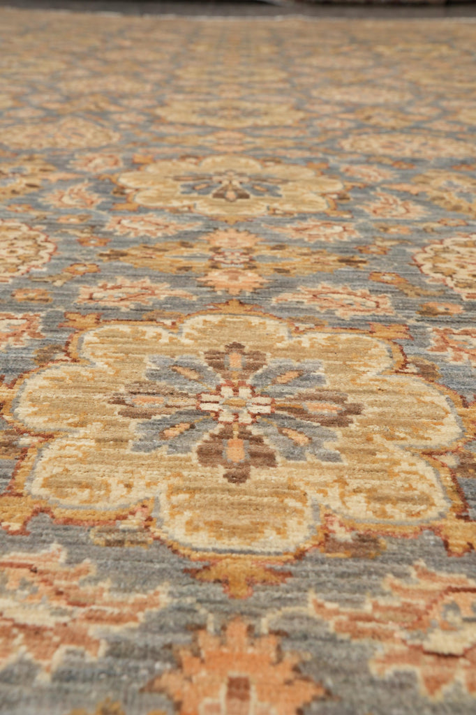 9.2 x 11.8 Detailed Neutral Chobi Peshawar Rug #F-4259