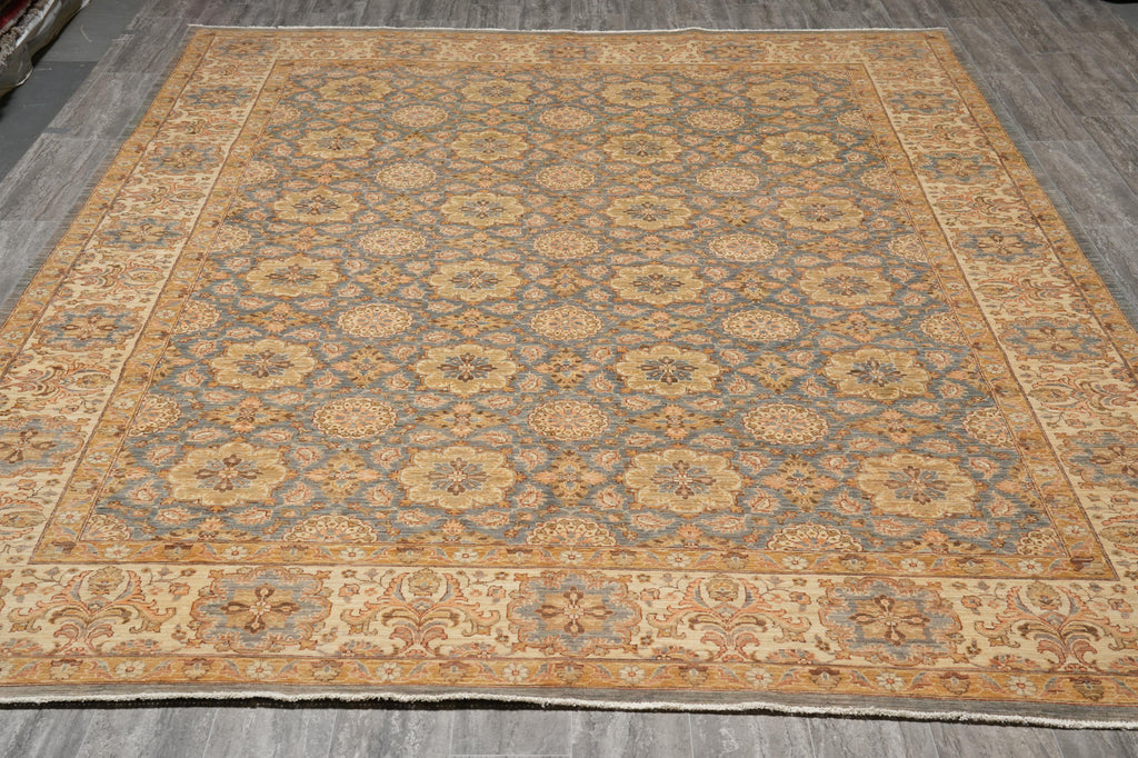 9.2 x 11.8 Detailed Neutral Chobi Peshawar Rug #F-4259