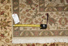 Load image into Gallery viewer, Decorative rug with a measuring tape and pen on top, showing floral patterns.