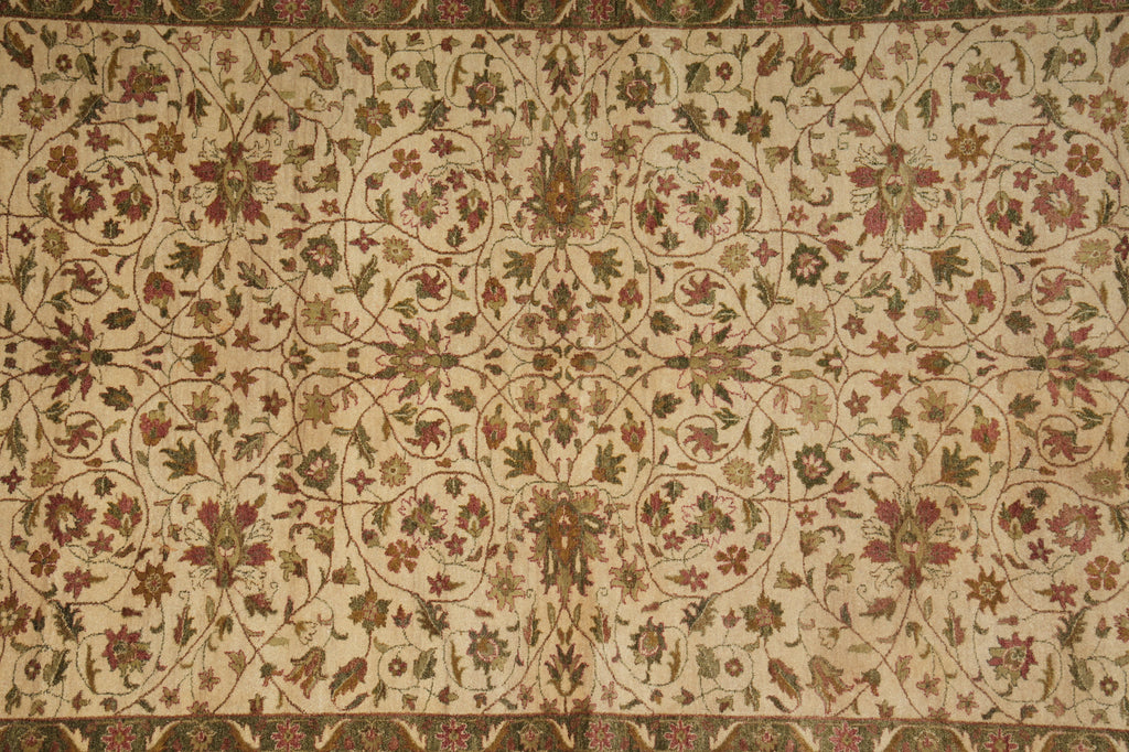 Close-up of a patterned rug with intricate designs.