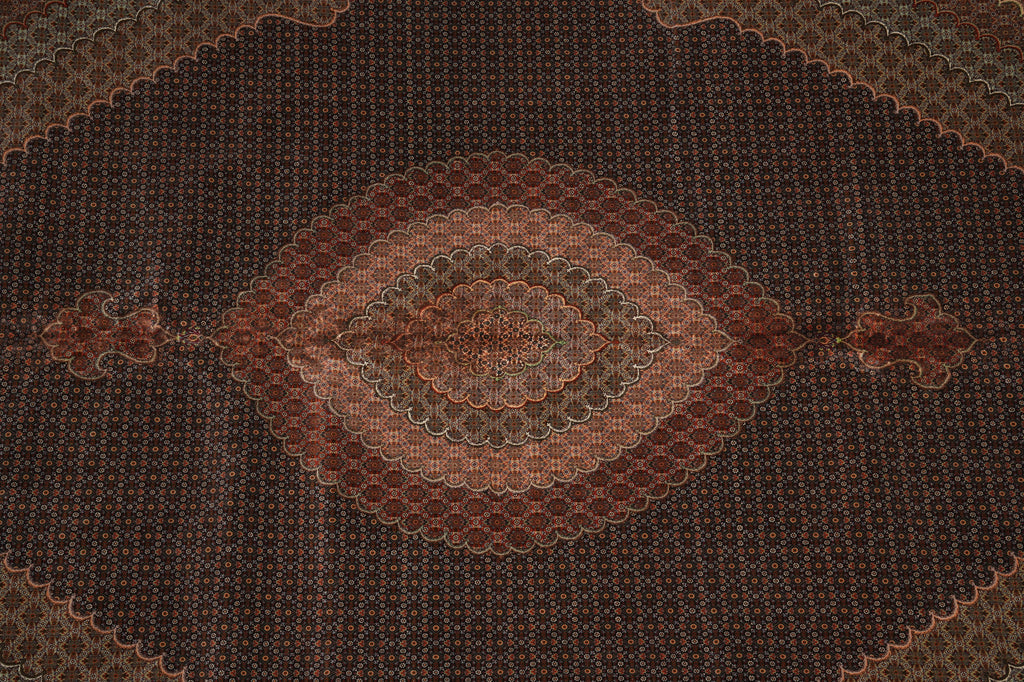 11.6 x 16.6 High Quality Persian Tabriz Mahi Wool and Silk 400 Kpsi Sale #PIX-699