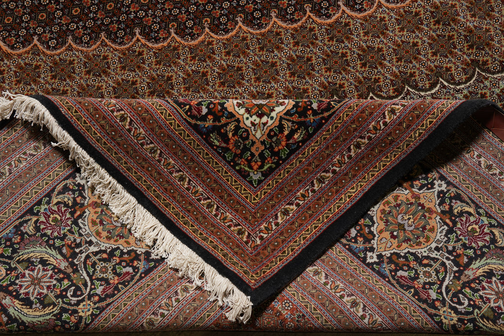 11.6 x 16.6 High Quality Persian Tabriz Mahi Wool and Silk 400 Kpsi Sale #PIX-699