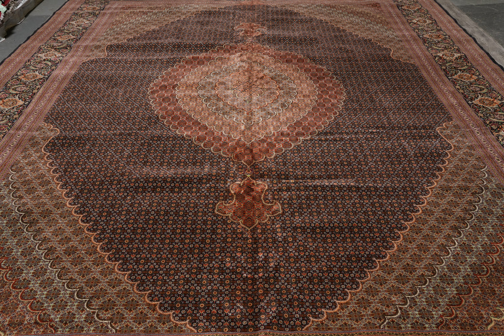11.6 x 16.6 High Quality Persian Tabriz Mahi Wool and Silk 400 Kpsi Sale #PIX-699