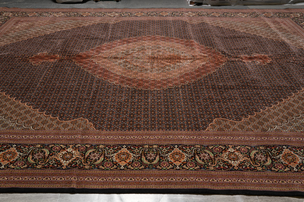 11.6 x 16.6 High Quality Persian Tabriz Mahi Wool and Silk 400 Kpsi Sale #PIX-699