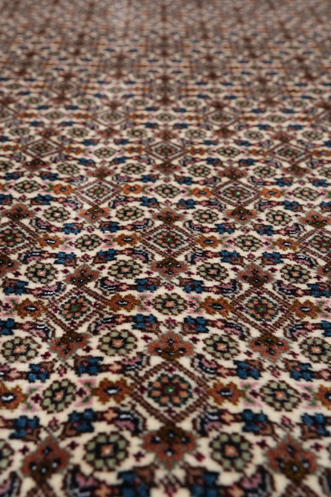 13 x 16.8 Authentic Persian Tabriz Mahi Rug Wool and Silk 400 Kpsi Iran #PIX-664