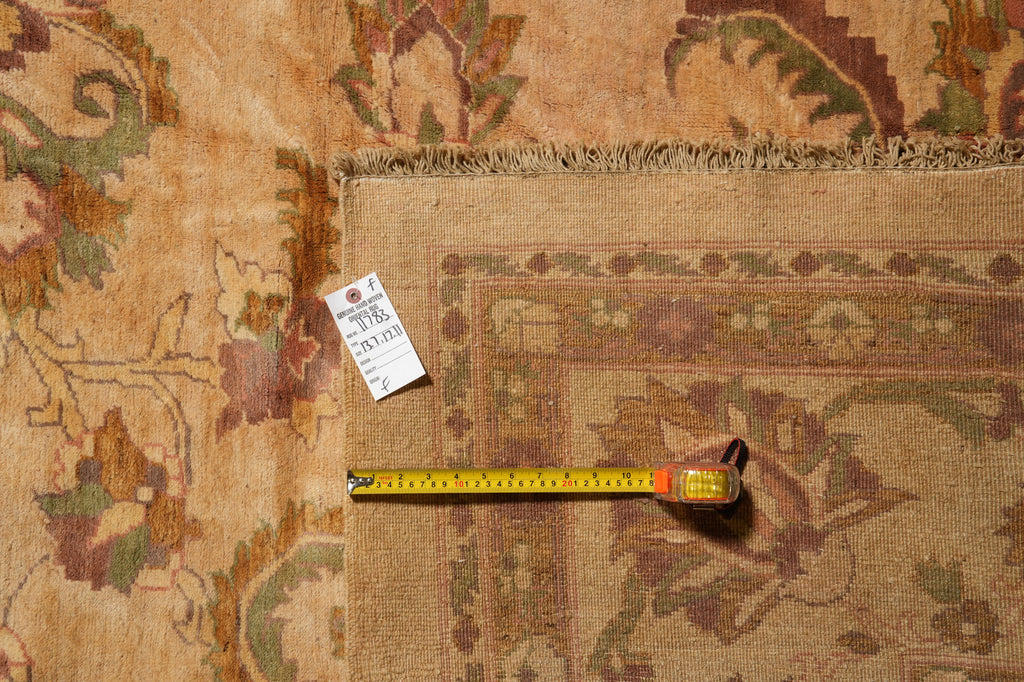 13.7 x 18 Quality Peshawar Chobi Rug Natural Wool #PIX-11783