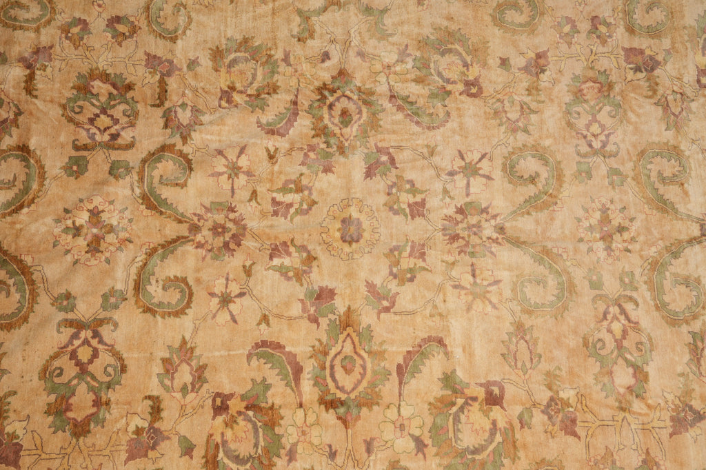 13.7 x 18 Quality Peshawar Chobi Rug Natural Wool #PIX-11783