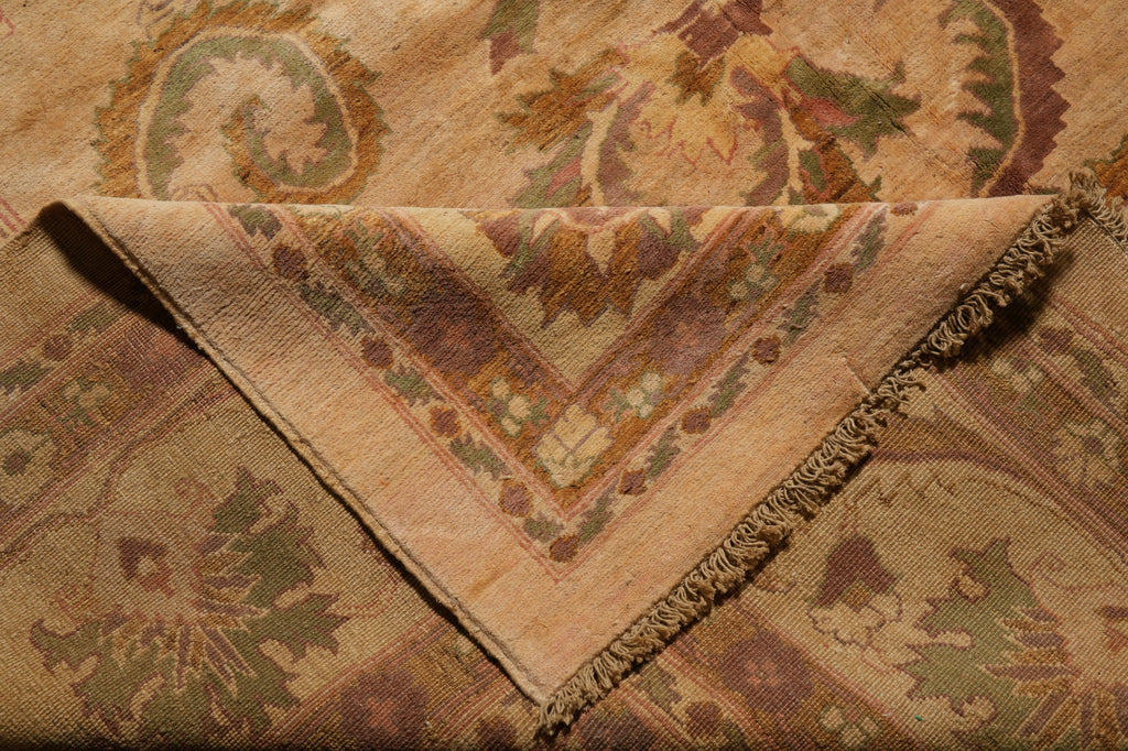 13.7 x 18 Quality Peshawar Chobi Rug Natural Wool #PIX-11783