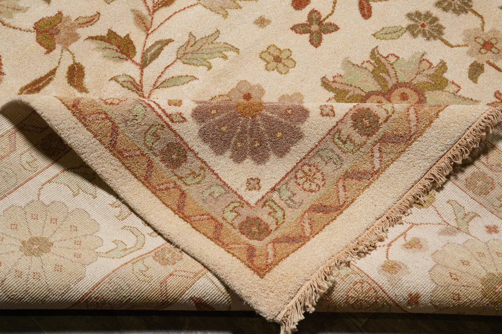 10 x 14 New Handmade Quality Agra TRANSITIONAL Rug Beige Gold  #F-4263