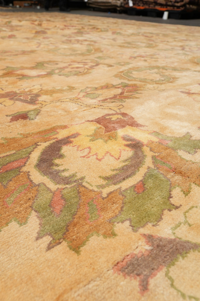 13.7 x 18 Quality Peshawar Chobi Rug Natural Wool #PIX-11783