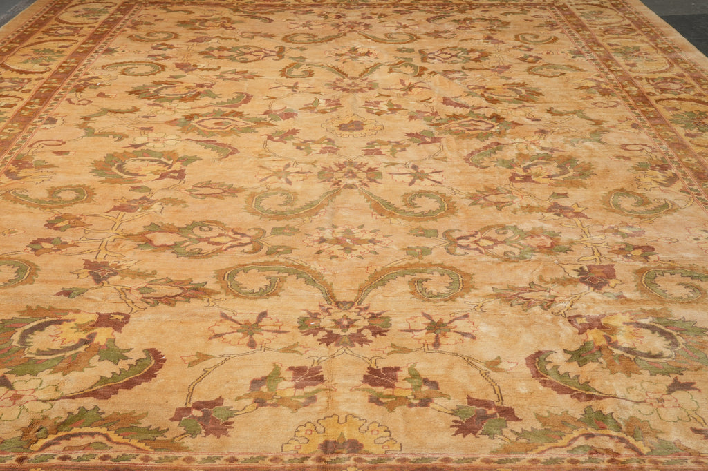 13.7 x 18 Quality Peshawar Chobi Rug Natural Wool #PIX-11783