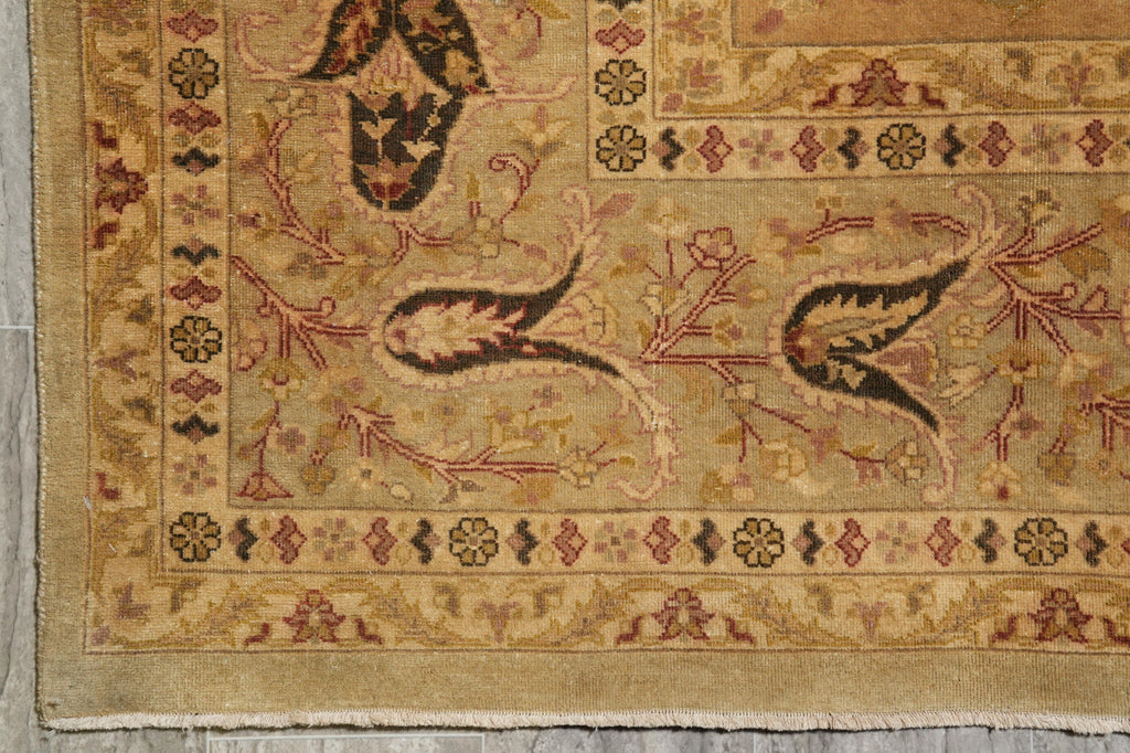 10 x 14 High Quality Handmade Agra Rug Reproduction of Haji Jalili  Warm Goldish Colors #F-4264
