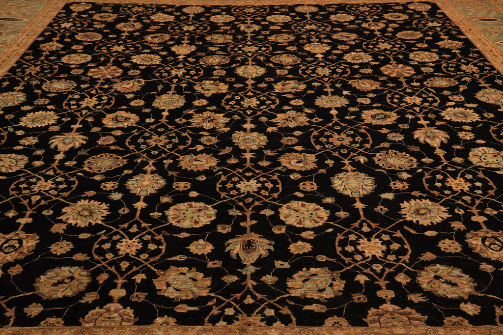 13.11 x 17 Quality Wool Hand-Knotted Chobi Peshawar Rug #PIX-15429