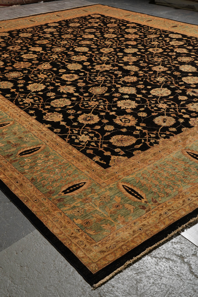 13.11 x 17 Quality Wool Hand-Knotted Chobi Peshawar Rug #PIX-15429