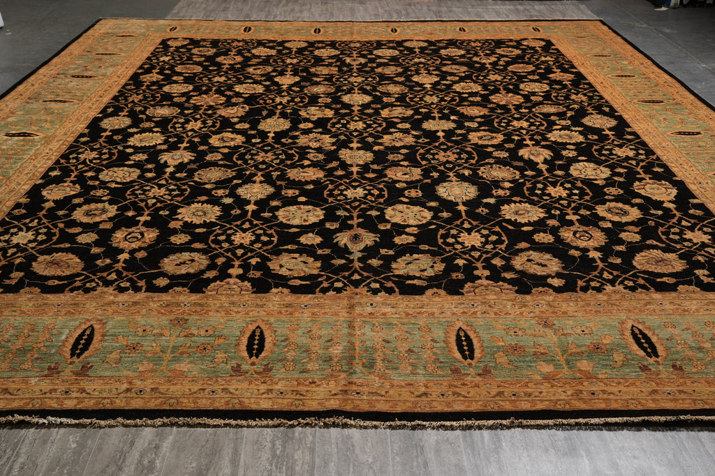 13.11 x 17 Quality Wool Hand-Knotted Chobi Peshawar Rug #PIX-15429