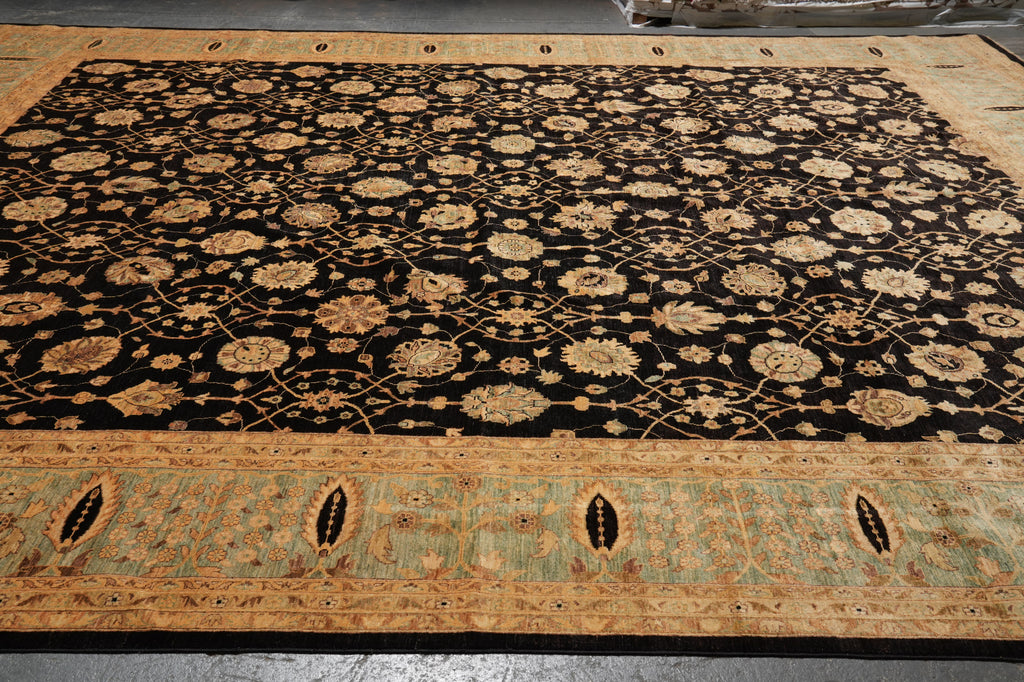 13.11 x 17 Quality Wool Hand-Knotted Chobi Peshawar Rug