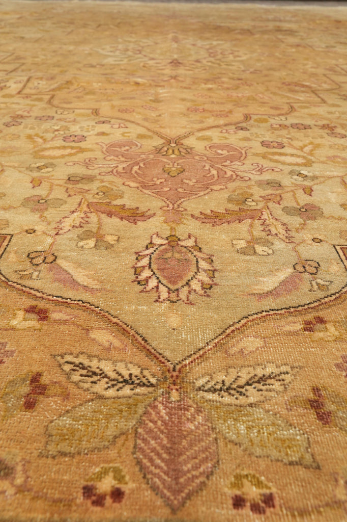 10 x 14 High Quality Handmade Agra Rug Reproduction of Haji Jalili  Warm Goldish Colors #F-4264