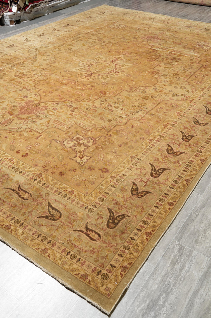 10 x 14 High Quality Handmade Agra Rug Reproduction of Haji Jalili  Warm Goldish Colors #F-4264