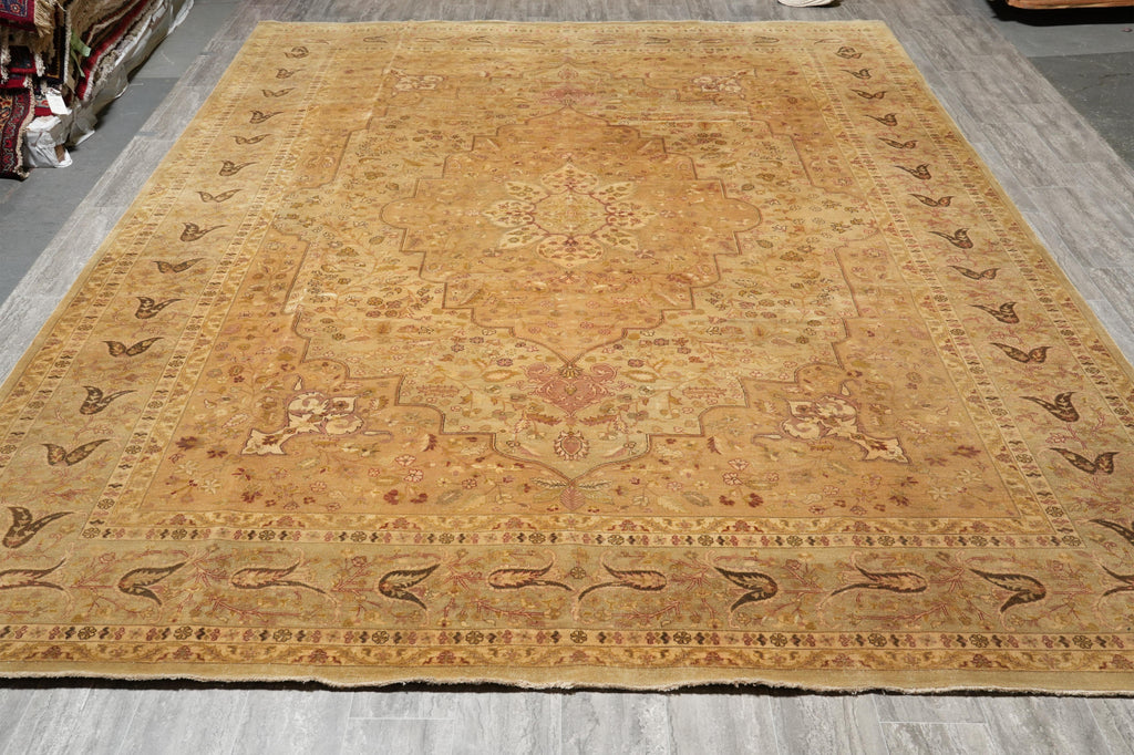 10 x 14 High Quality Handmade Agra Rug Reproduction of Haji Jalili  Warm Goldish Colors #F-4264
