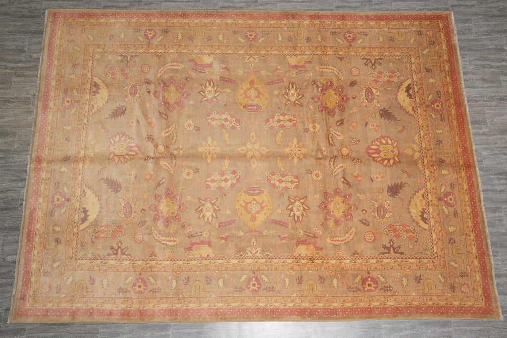 10.2 x 13.8 Quality Handmade Agra Rug Warm Authumn Colors