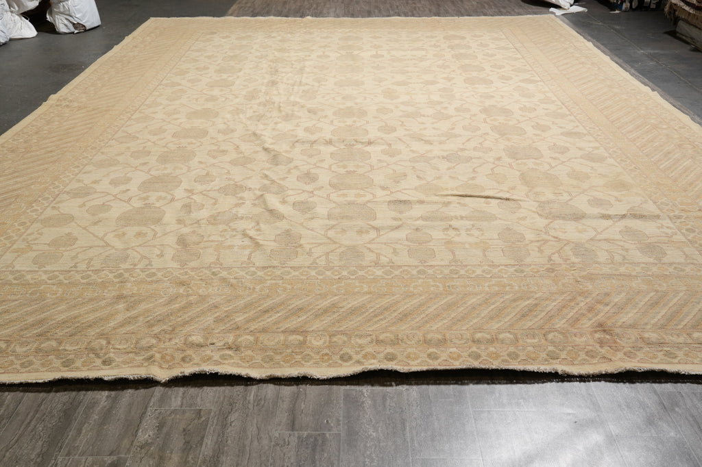 14 x 20 Oversize Natural Chobi Rug Soft Pale Washed Out Colors Large Rug Sale #PIX-25169