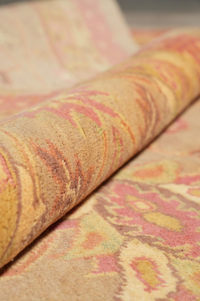 10 x 13.8 Quality Handmade Agra Rug Warm Authumn Colors #F-4265