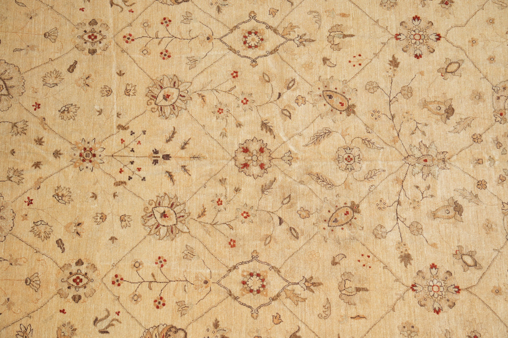 12 x 14.9 Chobi Peshawar Quality Rug Beige Brown Sale #PIX-11727