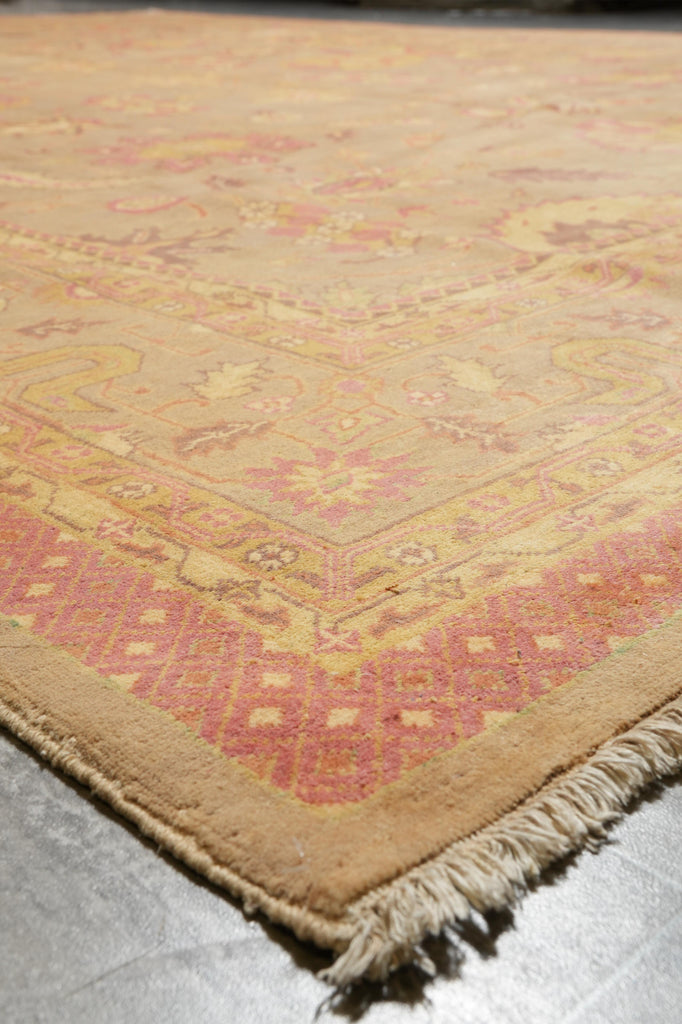 10 x 13.8 Quality Handmade Agra Rug Warm Authumn Colors #F-4265