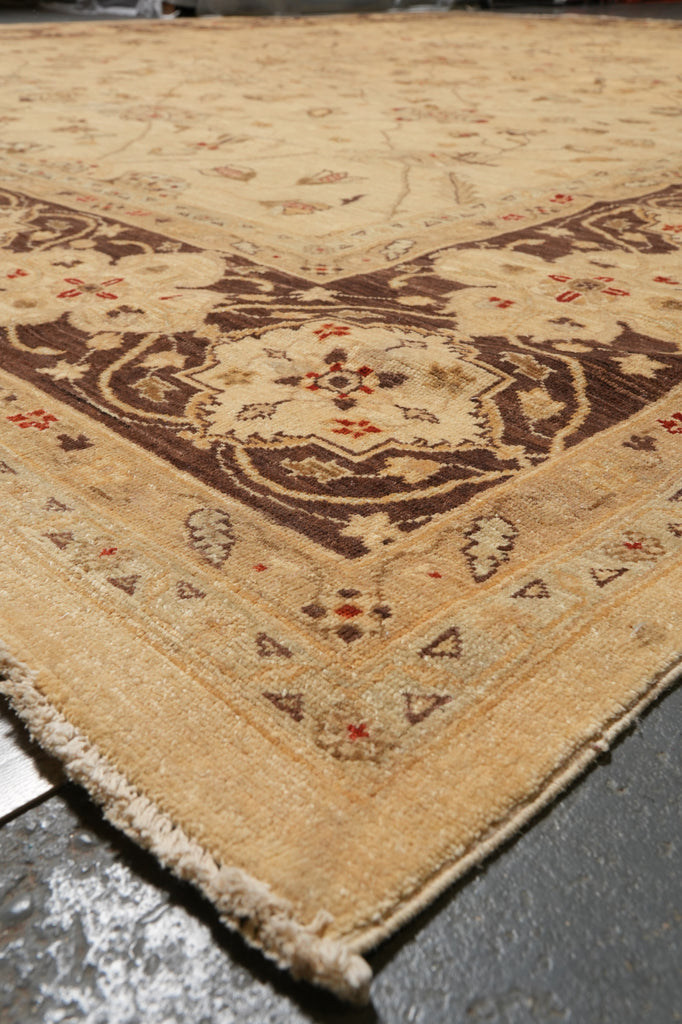 12 x 14.9 Chobi Peshawar Quality Rug Beige Brown Sale #PIX-11727