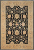 Load image into Gallery viewer, 10.3 x 14.2 Black Zigler Quality Handmade Rug Chobi Peshawar Natural Wool