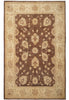 Load image into Gallery viewer, Decorative rug with floral patterns on a brown background