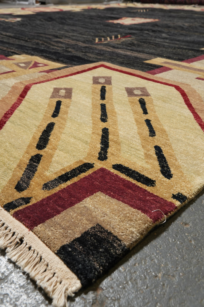 12 x 15 Contemporary Gabbeh Handmade Wool Rug #PIX-805-32