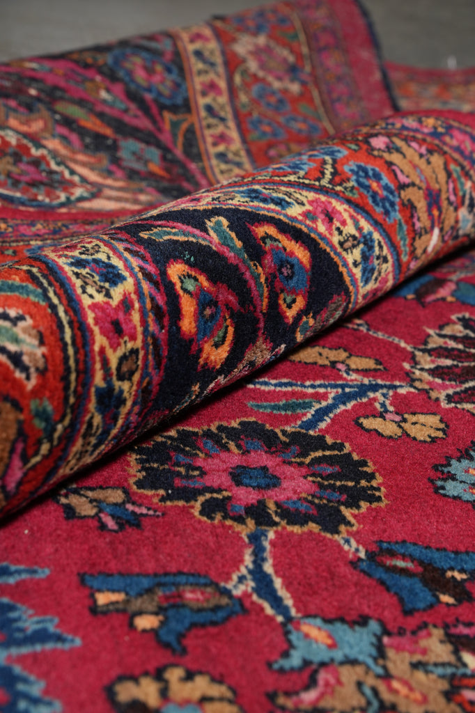 11.9 x 16.7 Signed Authentic Quality Persian Mashad Rug All-Over Pattern #PIX-21437