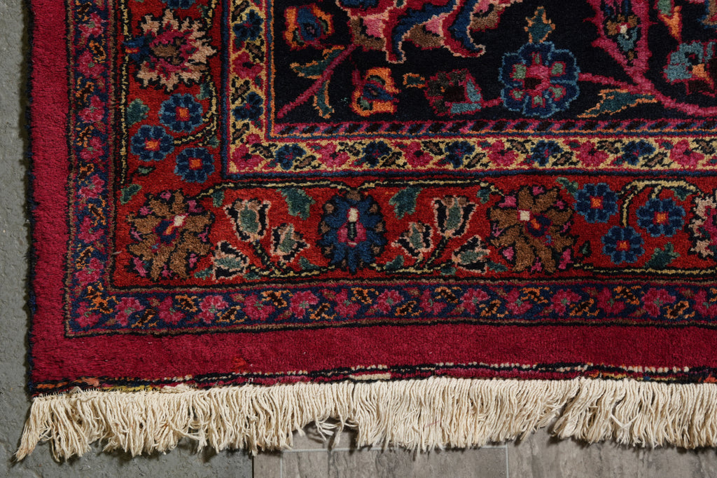 11.9 x 16.7 Signed Authentic Quality Persian Mashad Rug All-Over Pattern #PIX-21437