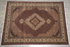 Load image into Gallery viewer, 9.9 x 13.4 High Quality Wool and Silk Tabriz Mahi Rug Black Handmade India #F-4268