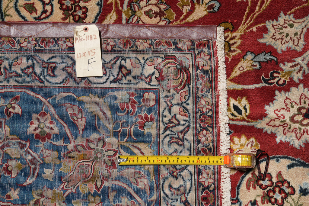 11 x 15 Authentic Persian Wool Najafabad Esfahan Rug Pre-Owned #PIX-1182