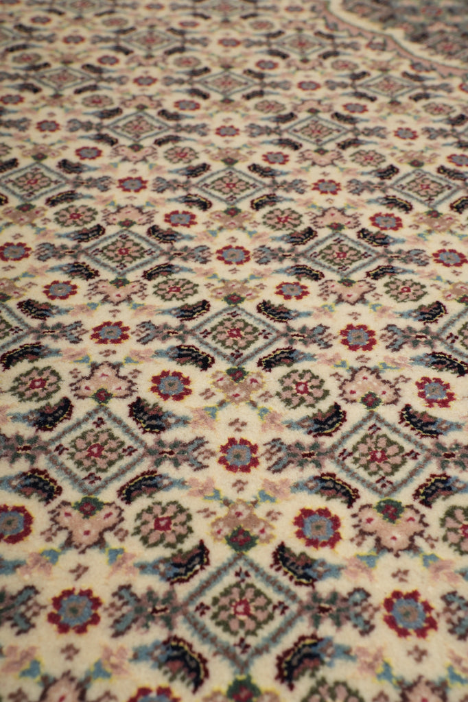 5 x 8.3 Authentic Indian Tabriz Mahi Rug Wool and Silk 400 Kpsi #PIX-4739