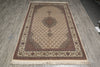 Load image into Gallery viewer, 5 x 8.3 Authentic Indian Tabriz Mahi Rug Wool and Silk 400 Kpsi #PIX-4739