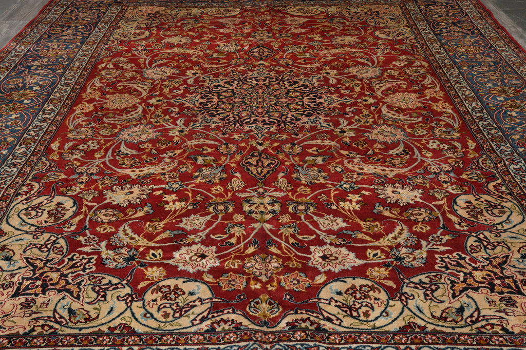 11 x 15 Authentic Persian Wool Najafabad Esfahan Rug Pre-Owned #PIX-1182