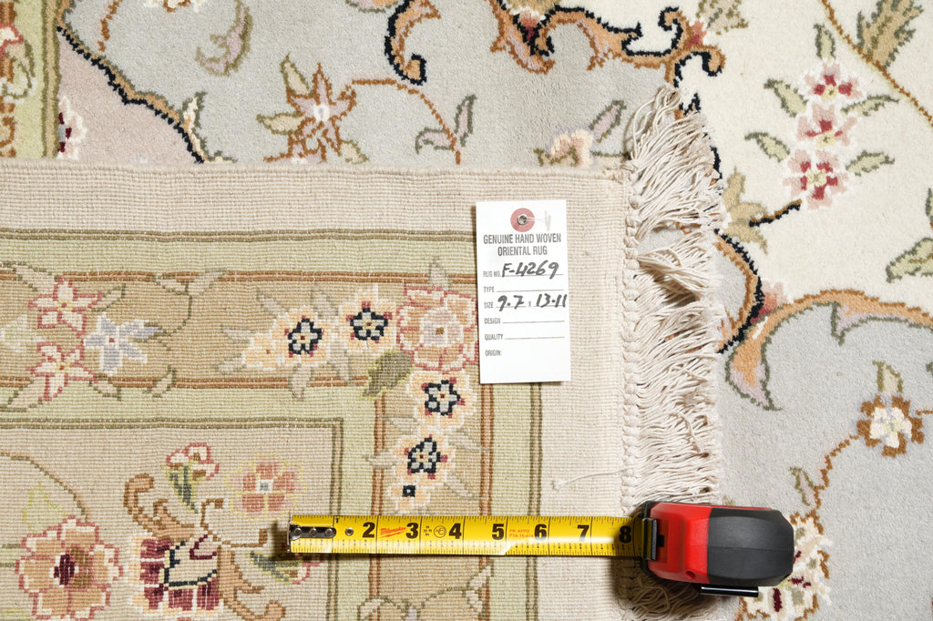 9.7 x 14 High Quality Wool and Silk Sino Tabriz #F-4269