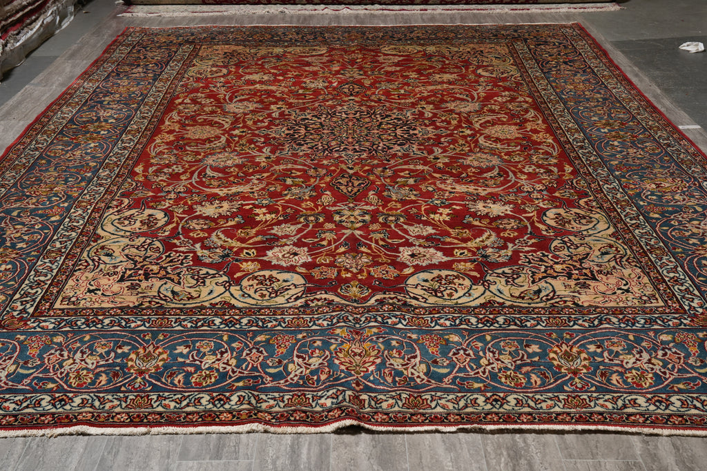 11 x 15 Authentic Persian Wool Najafabad Esfahan Rug Pre-Owned #PIX-1182
