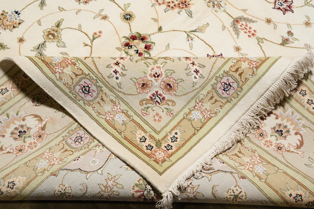 9.7 x 14 High Quality Wool and Silk Sino Tabriz #F-4269